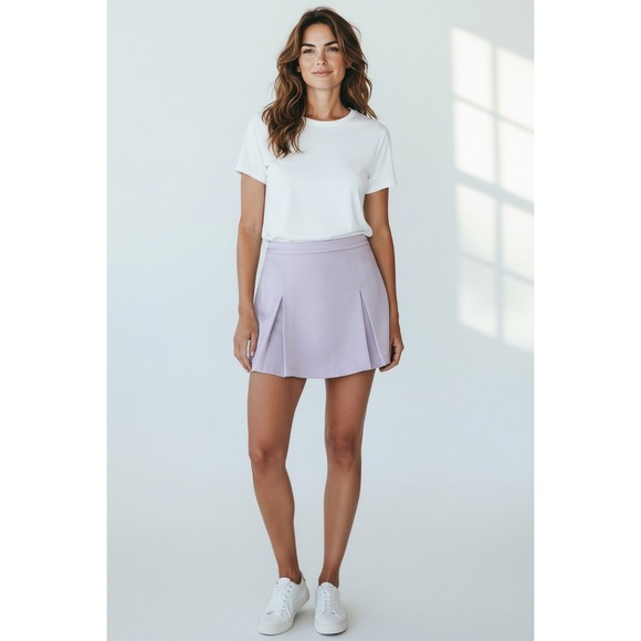 Endless Rose Pants - Endless Rose Piper Skort Women Lilac Pleated Mini Skort Size Large